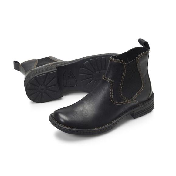 BORN Hemlock Chelsea Boot Brown Leather Men 12 Rugged Work Wear Utility Pull On - Picture 1 of 11